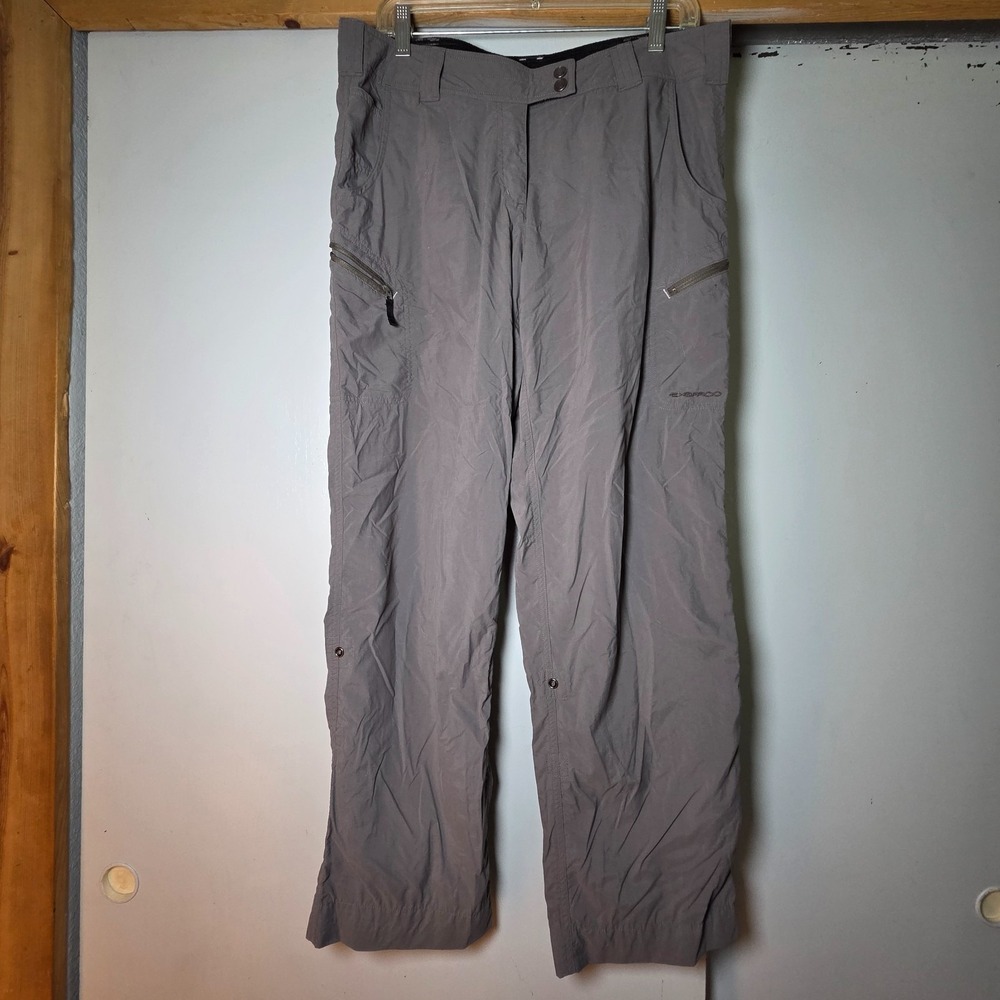 ExOfficio Women's Hiking Pants Size 10 Gray Roll Up Outdoor Camping Gorpcore